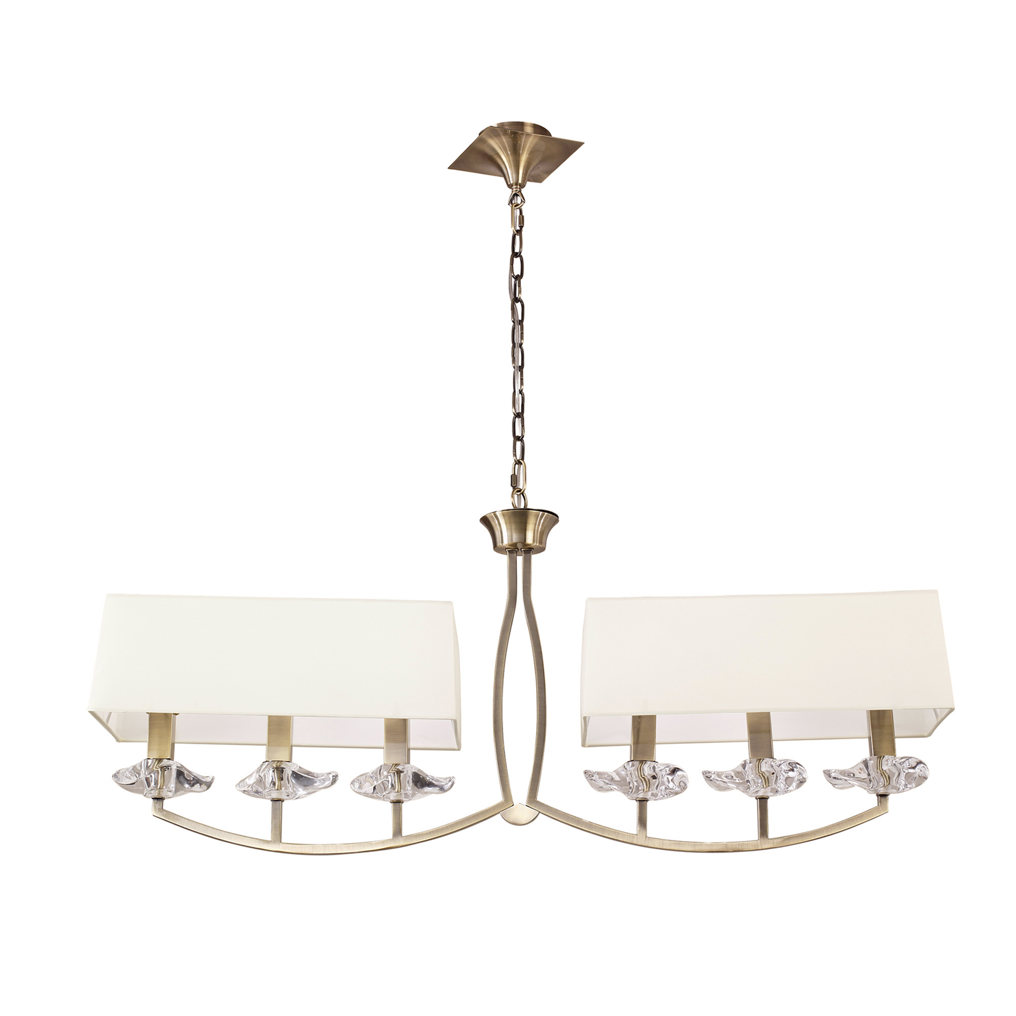 Akira Antique Brass-Cream Ceiling Lights Mantra Linear Fittings Akira Antique Brass-Cream Ceiling Lights Mantra Linear Fittings